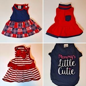 XXS/XS lot of 4 Dog Girl dresses in excellent condition. They are adorable!!!